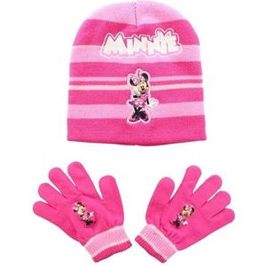 Disney MIN23-3000 S1-TU Winteraccessoireset, fuchsia, eenheidsmaat voor meisjes, S, fuchsia, maat única, Fuchsia