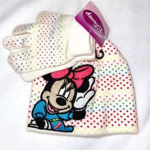 Minnie mouse Winterset wit-Maat 52
