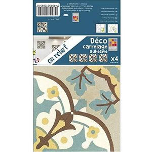 Decoratie, zelfklevend, voor tegels 269516 Cerris Dômé [4 tegels], meerkleurig, 15 x 15 cm