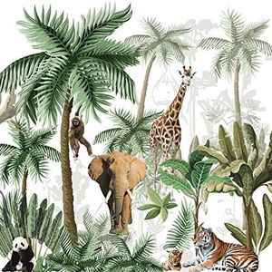 PLAGE 145123 panoramische boter, safari, 250 x 250 cm, groen, 2,5 x 2,5 m