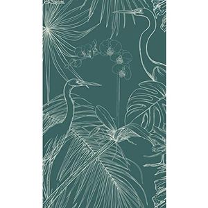 Plage 145467 Panorama-intieme M-gravure ""vogel"", turquoise, 1,5 x 2,5 m