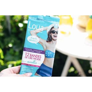 Loua Wax Strips Armpit - 12 Wax Strips - Hair Removal Strips Armpits