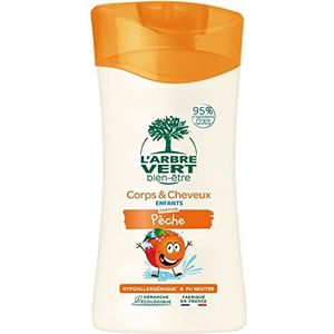 L'arbre vert Wellness Bad Douche Shampoo Extra zacht voor kinderen met biologisch perzikextract – 6 stuks