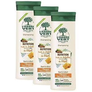 L'arbre vert Nutrition Shampoo voor droog / beschadigd haar, 250 ml, 3 Stuk