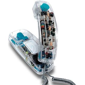 Naf Naf Luminophone 2 - Lichtgevende Telefoon (brandt bij oproep, 10 geheugenplaatsen) transparant, design, vintage