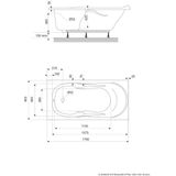 Ligbad allibert carina 170x80x54 cm