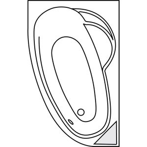 Hoekbad Allibert Ladvia 175x110 Asymmetrisch Rechts