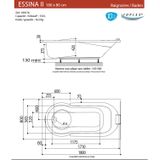 Ligbad allibert essina² 180x80x54-55 cm