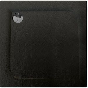 Douchebak Allibert Mooneo Vierkant Inbouw Bioplax 90x90 cm Zwart Allibert