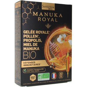 Santarome - Royal Jelly Pollen Propolis Manuka Honing - Biologisch - 20 Flacons