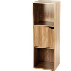 1 x 3 Oak Kast met 1 deurtje - 31 x 29 x 91 cm 11450 Casame