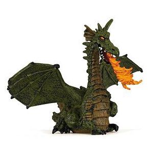 Papo - Verzamelfiguren - Draak Met Vlam - Vuurdraak - Betoverde wereld - Geschikt voor kinderen - Meisjes en jongens - Vanaf 3 jaar