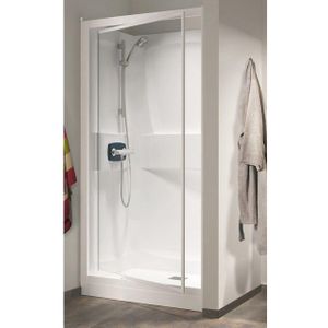 Kinedo Kineprime nis cabine 90x90 draaid+thermostaat douchebak 18cm wit-helder ca5610ttn