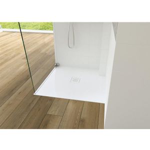 Kinedo Kinesurf douchebak - 80x80cm - inbouw - zaagbaar - Biocryl/Biotec wit glans rd1700ad