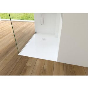 Kinedo Kinesurf douchebak - 80x100cm - inbouw - zaagbaar - Biocryl/Biotec wit glans rd1703ad