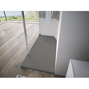 Kinedo Kinesurf douchebak - 90x140cm - Inbouw/opbouw - zaagbaar - Biocryl/Biotec taupe mat rd1709tg