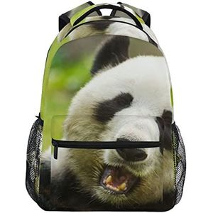 Leuke Dier Panda China Schouderrugzak Student Boekentassen voor Reizen Kid Meisjes Jongens, Foto, M