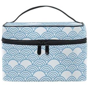 Paard Dier Leuke Blauwe Cosmetische Tas Organizer Rits Make-up Zakken Pouch Toilettas Voor Meisje Vrouwen, Foto, M