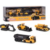 Simba Toys,Majorette 212057287 Volvo 4 Pieces Giftpack, schwarz/gelb,Meerkleurig
