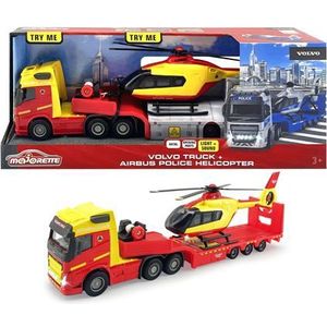Vrachtwagen met Politiehelikopter Majorette GS 35 cm - MAJORETTE - Wit - Speelgoed - Gemengd - 3 jaar