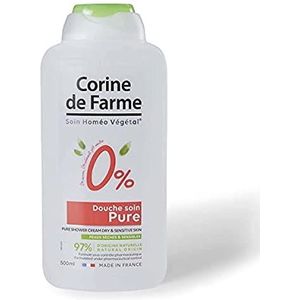 Corine de Farme Doucheverzorging, 0% – droge en gevoelige huid, neutraal, zonder zeep, zonder kleurstoffen, reinigt zacht – droogt de huid niet – geschikte samenstelling