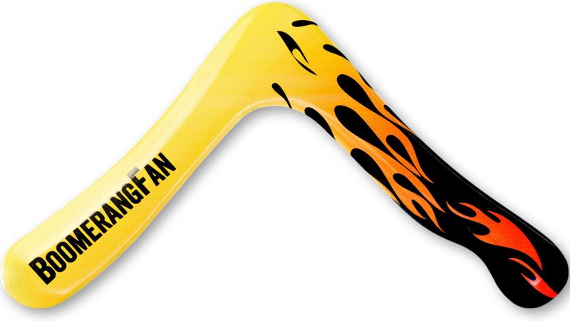 Boomerangfan boomerangfanfire-l 35,5 cm vuur linkshandigen boomerang