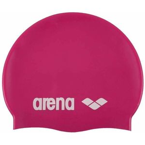 Arena Classic siliconen zwembadmuts, uniseks, volwassenen, fuchsia/wit, één maat