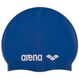 Arena klassieke siliconen JR badmuts, unisex kind, blauw/wit, één maat