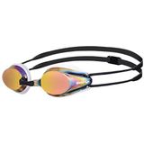 arena Tracks Mirror anti-condens wedstrijdzwembril voor volwassenen, uniseks, zwembril met spiegelglazen, UV-bescherming, 4 vervangbare neusbruggen, siliconen afdichtingen
