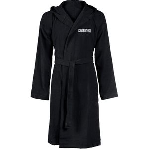 Arena - Zeppelin Light - Badjas - Zwart - 100% Katoen, Absorberend, Met Capuchon