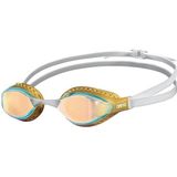 ARENA Unisex Volwassen Air-Speed Anti-Fog Racing Zwembril voor Mannen en Vrouwen Speciale Air Seals Technologie Spiegel Lens, Geel Koper/Goud