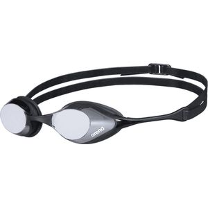 ARENA Cobra Swipe Mirror Zwembril, uniseks, volwassenen, zilver-zwart, eenheidsmaat