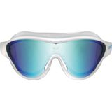 Arena The One Mask Swim Goggles for Men and Women, Blue/White, Mirror Lens