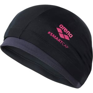 Badmuts voor lang haar smartcap textiel zwart roze