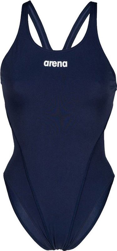 Arena - Solid Swim Tech High - Badpak - Zwart - MaxLife-weefsel, Chloorbestendig, UV-bescherming UPF 50+