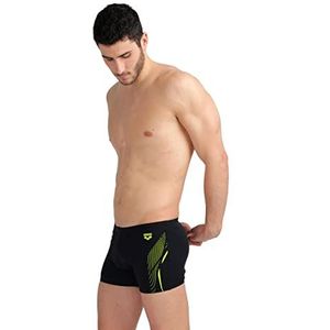 ARENA Heren Swim Short Graphic Trunks, zwart-zacht groen, 52, Black-soft Green