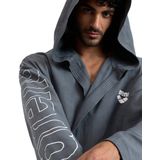 ARENA - Zeal Plus - Badjas - Grijs-Wit - Microvezel - Unisex