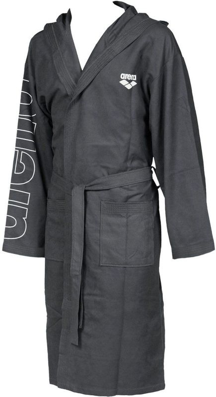 ARENA - Zeal Plus - Badjas - Grijs-Wit - Microvezel - Unisex