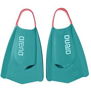 Arena Unisex Volwassen Powerfin Pro II Zwemmen Training Vinnen Mannen en Vrouwen Siliconen Korte Blade Flippers Links/Rechts Aangepast, Calypso Bay, Maat 9.5-10.5