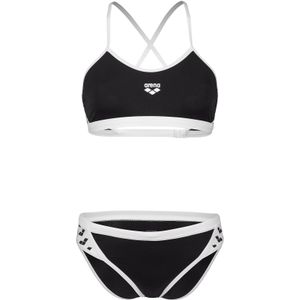 Arena - Icons Uni - Damesbikini - Zwart/Wit - 100% Chloorbestendig, UV 50 Bescherming, Sneldrogend