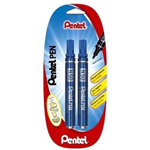 Pentel N50 verrekijker zwart Gemiddelde tip Blister de 2 Blauw