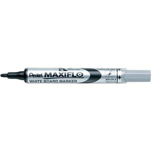 Pentel Maxiflo Green Label Marker voor whiteboard, conische punt, zwart