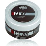 L'Oréal - Homme Clay - Styling - 50ml - Matte Finish - Sterke Hold