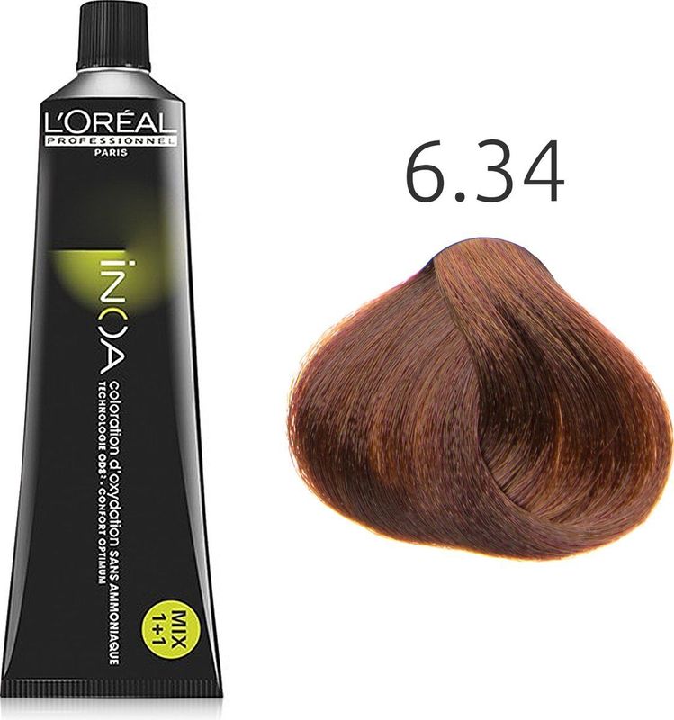 L’Oréal - INOA - Haarkleuring - 60ml - Kleur 6.34