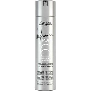 L'Oreal - Infinium Pure 6 Extra Strong Haarspray - Neutrale Geur - 300ml