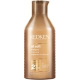 Redken - All Soft Shampoo - 2 x 300ml - Shampoo - Zacht - Glans