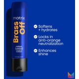 Matrix Brass Off Conditioner – Neutraliseert warme ondertonen in bruin haar – 300 ml