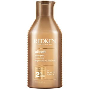 Redken All Soft Shampoo – Hydraterende en verzorgende shampoo voor zijdezacht haar – 300 ml