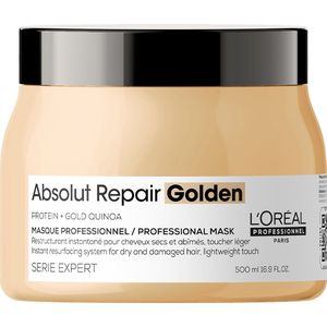 L’Oréal Professionnel Absolut Repair Golden Mask – Herstelt fijner, beschadigd haar - Serie Expert – 500 ml