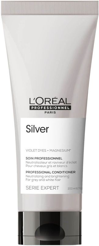 L’Oréal Professionnel Silver Conditioner – Voor zijdezacht grijs en wit haar – Serie Expert – 200 ml